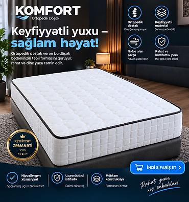 Döşəklər: Ortopedik döşək – rahat və sağlam yuxu üçün Xüsusiyyətlər: - — 3