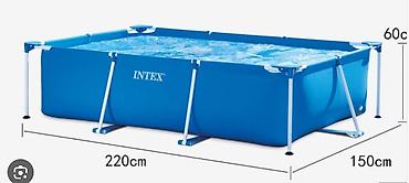 Бассейны: Каркасный бассейн Intex 28270 прямоугольный 220х150х60см, 1662л — 2