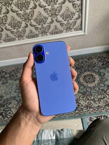 IPhone 16, Б/у, 128 ГБ, Синий, Кабель, 94 %