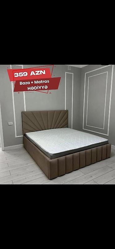 su nasosu: Mebel dəsti: Yumşaq başlıqlı müasir çarpayılar - Model: Parça ilə — 1