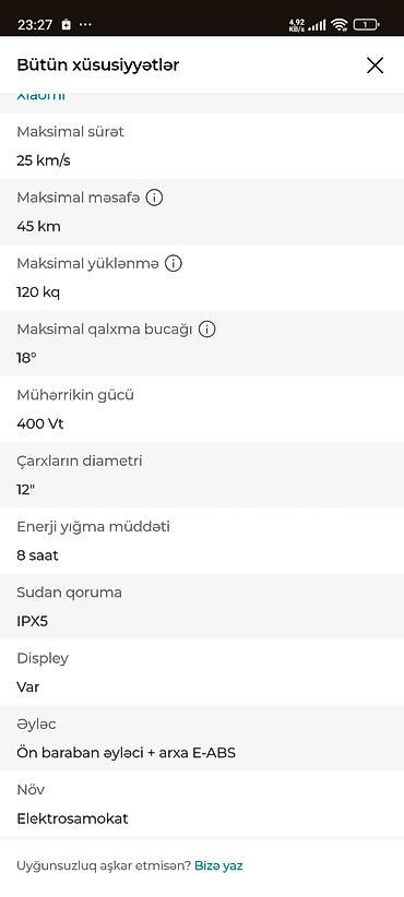 escooter az: Elektrikli skuter – şəhər içi mobil üçün kompakt və güclü model - — 5