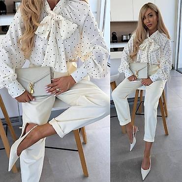 Bluze: 🔥Ženska elegantna bluza sa mašnom i tufnama
✅2400 din — 4