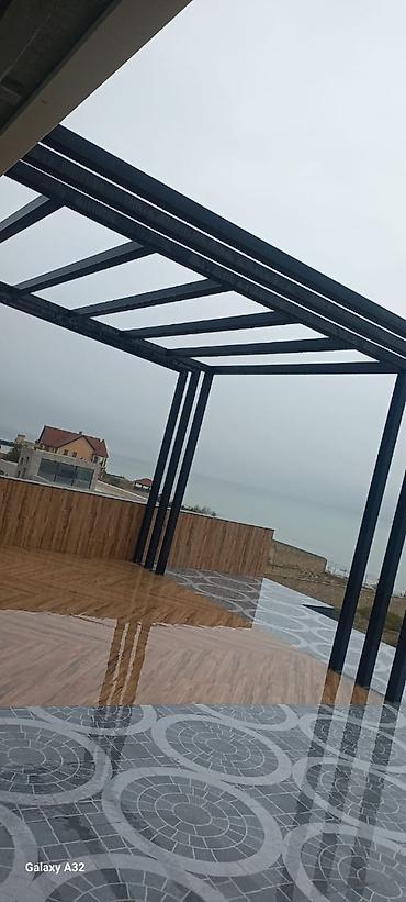 polikarbon: Metalkonstruksiya pergola karkası - Material: qalın divarlı metal — 1