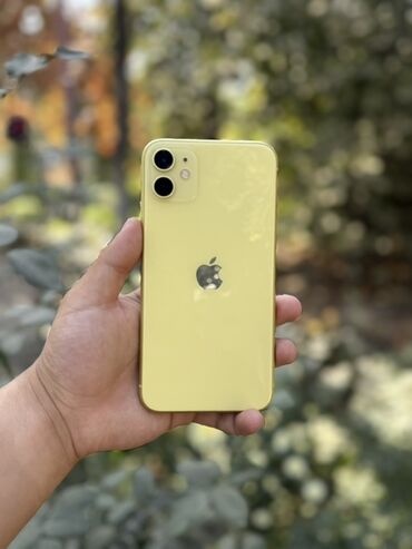 телефон 4: IPhone 11, 64 ГБ, Желтый, 73 %