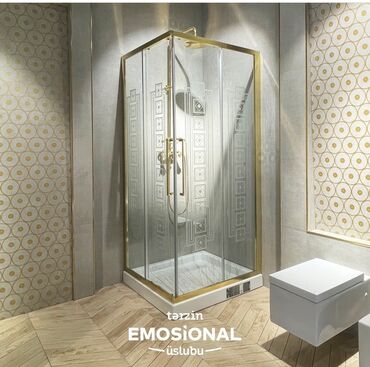 Duş kabinaları, arakəsmələr: Yeni Üstü açıq kabina, Künc üçün, Pulsuz çatdırılma — 16