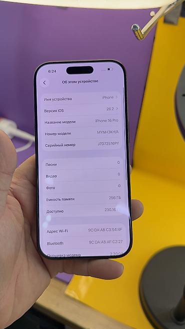 Apple iPhone: IPhone 16 Pro, Б/у, 256 ГБ, 89 % — 9