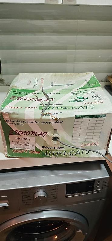 euromax: EUROMAX LAN kabeli – UTP4-CAT5, 24AWG - Uzunluq: 305 metr (1000 ft) - — 1