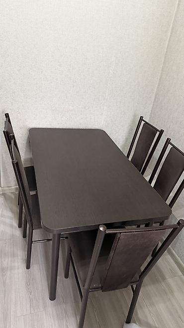 silver kitchen: Обеденный комплект: стол + 6 стульев - Комплектация: прямоугольный — 1