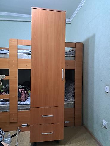 Двухъярусные детские кровати: Двухъярусная детская кровать, Б/у, ЛДСП, цвет - Оранжевый — 8