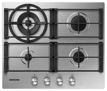 wok: Газовая печь, Samsung, Новый, Встраиваемая, цвет - Серебристый, Рассрочка — 9
