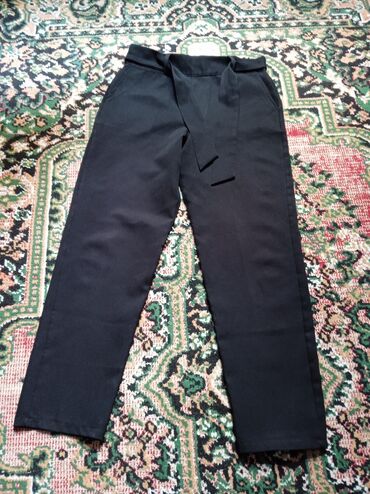 krep qadın ətəkləri: Şalvar, Stradivarius, S (EU 36), rəng - Qara