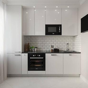 silver kitchen: Кухня от 9 000 сом/м² | 3D проект бесплатно Премиальная мебель от — 1