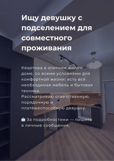 сдаю квартиру долгосрочное цум гум дордой плаза рядом: 1 комната, Собственник, С подселением, С мебелью полностью, С мебелью частично