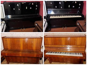 Musiqi alətləri: - Məhsul: Akustik pianinolar (upright), 2 ədəd - Marka/model: - Qara — 1
