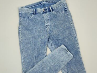 błękitna eleganckie bluzki: Jeans, L (EU 40), condition - Good