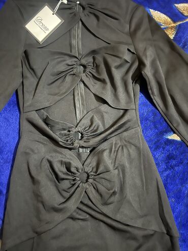 шикарное маленькое черное платье: Вечернее платье, Коктейльное, Короткая модель, С рукавами, S (EU 36)