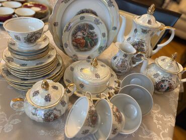 купить форза 4 на пс4: Чайный набор, цвет - Белый, Фарфор, Мадонна, 6 персон, Германия