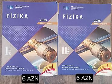 sintezator satılır: 1.Fizika 2025 topluları hərəsi 9 manata alınıb, içində sadə qələmlə — 1