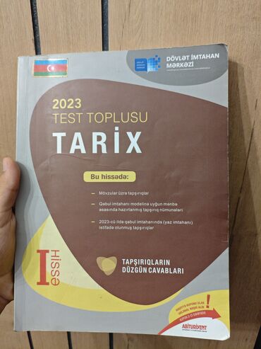 Testlər: Tarix test toplusu 1 ci hissə yeni,az işlənmiş heç bir cırığı yoxdur
