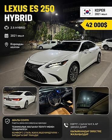 корея кореец: Lexus ES: 2023 г., 2.5 л, Типтроник, Гибрид, Седан — 1