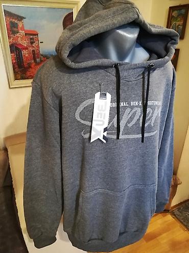 Kvalitetan muski pamucni duks sa kapuljacom Benx 2XL Sivi. Odlican — 3