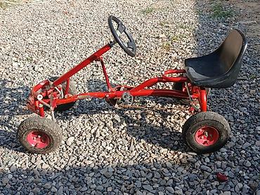 Детские велосипеды: Pedallı kart (pedalla idarə olunan go-kart) - Rəng: qırmızı, metal — 1
