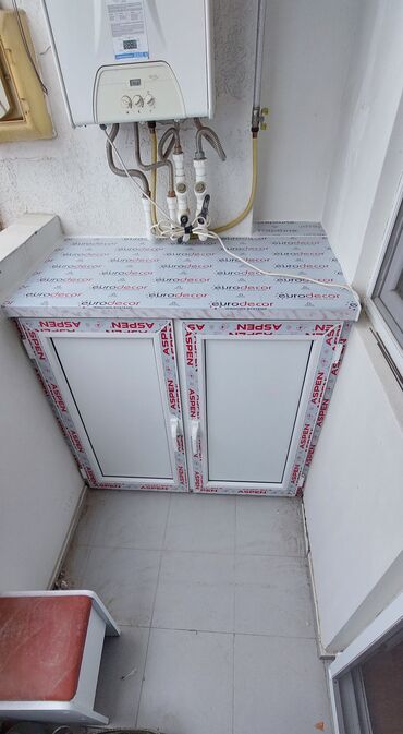 Plastik pəncərələr: Yeni İkiqat şüşə paketi Plastik pəncərə, Еni: 1 sm, Uzunluğu: 100 sm, Pulsuz quraşdırma — 7