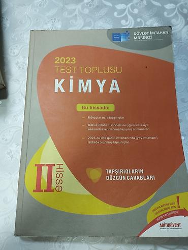 Книги и журналы: Məhsul: 2023 Test Toplusu – Kimya (II hissə) Xüsusiyyətlər: - — 1