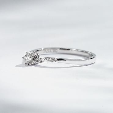 Үлпөт көйнөктөрү жана аксессуарлар: 💍 Кольцо из белого золота 18K с лабораторными бриллиантами • Золото — 2