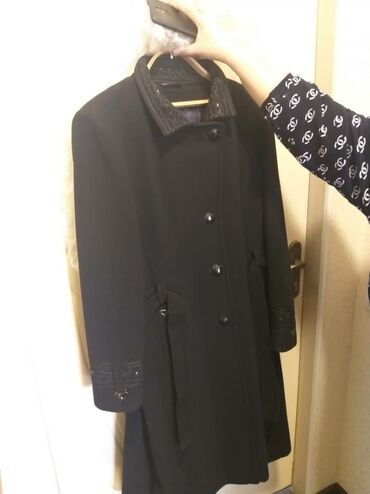 черный пиджак женский: Пальто, XL (EU 42)