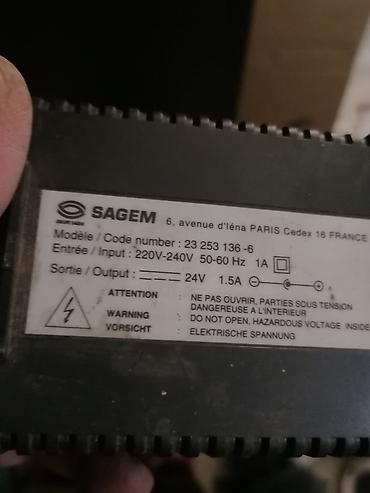 tv antene cena: SAGEM napajanje/adapter - Model/Code: 23 253 136-6 - Ulaz: 220–240 — 1