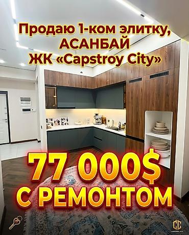 48: 1 комната, 46 м², Асанбай мкр Элитка, 14 этаж, Дизайнерский ремонт — 1
