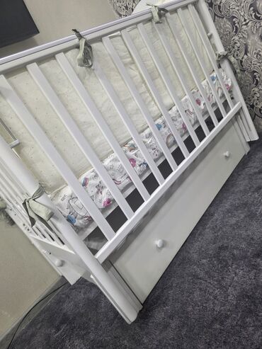 матрасы на детскую кроватку: Люлька, Новый, Качалка, Дерево, цвет - Белый, Самовывоз