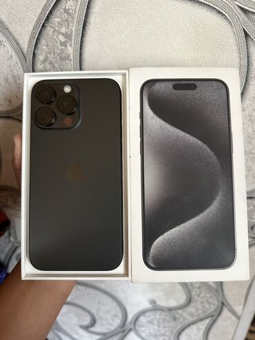 телефон iphone xr: IPhone 15 Pro Max, Колдонулган, 256 ГБ, Black Titanium, Куту, 87 %