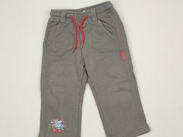 spodnie dresowe na szczupłego chłopca: Sweatpants, Coccodrillo, 9-12 months, condition - Good