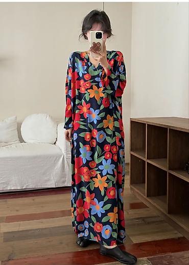 Женская одежда: Халат, Хлопок, Китай, 4XL — 9