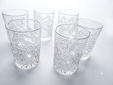 Stəkanlar: Stəkanlar, rəng - Ağ, Şüşə, 6 ədədli dəst — 1