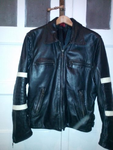 kožni šorc: Leather jacket Genuine leather, M (EU 50), color - Black