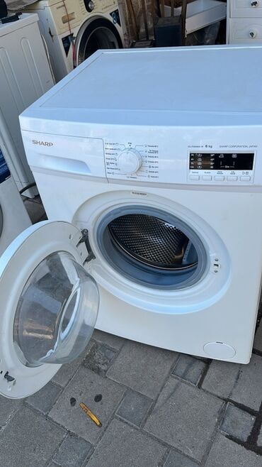 masin ucun kamera: Paltaryuyan maşın Sharp, 8 kq, Avtomat, Qurutmasız, Kredit yoxdur