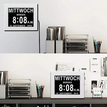 Satovi za kuću: Digitalni kalendar/časovnik sa velikim prikazom – nemački jezik — 1