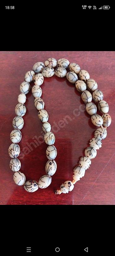 tesbeh sekilleri: Məhsul: Təsbeh 1 ədəd - Material: Ağ-krem rəngli Kıbrıs kipr durma — 6