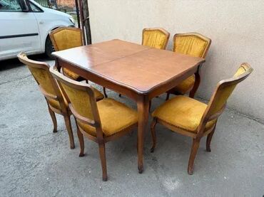 Stilske garniture: Stilski trpezarijski sto sa 6 stolica 🍽️✨ Sto sa 6 stolica u — 12