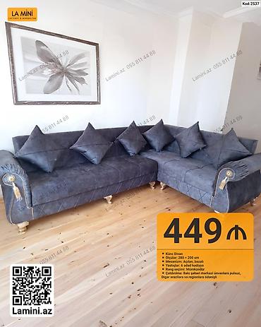 Künc divan – La Mini (Kod: 2537) - Ölçülər: 280 × 200 sm - Mexanizm