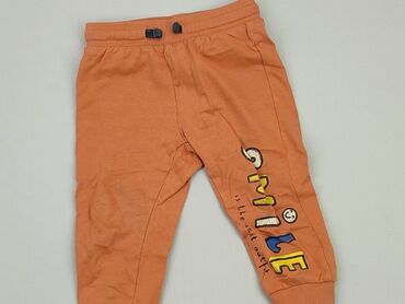 koszulka pomarańczowa: Spodnie dresowe, So cute, 12-18 m, stan - Dobry