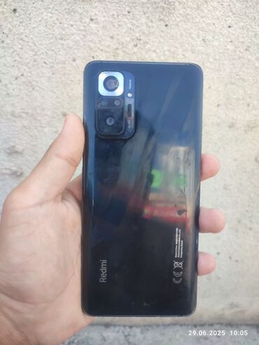 посо х3: Redmi, Redmi Note 10 Pro, Б/у, 128 ГБ, цвет - Черный, 2 SIM