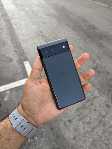 Realme: Google Pixel 6, Б/у, 128 ГБ, цвет - Черный, 1 SIM, eSIM