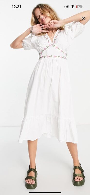 Шорты: Повседневное платье, Миди, Asos, S (EU 36)