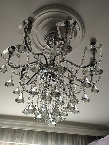 ev ucun led isiqlar: Çılçıraq, 8 lampa, Farfor — 2