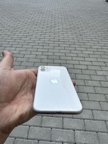 iphone 11 white: IPhone 11, 128 GB, Ağ, Simsiz şarj, Face ID, Sənədlərlə