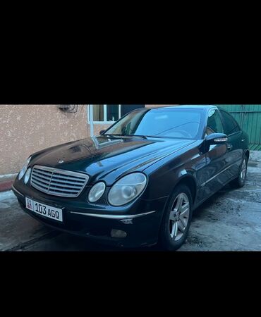 арзан машина мерс: Mercedes‑Benz E‑Class (W211) седан, черный цвет кузова. Классический